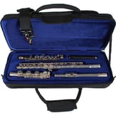 Flute / Piccolo Combination Pro Pac Case Black C and B Foot